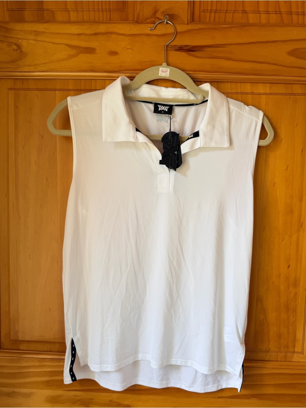 PXG Women's White Sleeveless Polo Tank Top